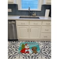 thumbnail image 3 of Carolines Treasures BB1854RUG Snowman with Chocolate Labrador Machine Washable Memory Foam Mat 19 X 27" multicolor, 3 of 4