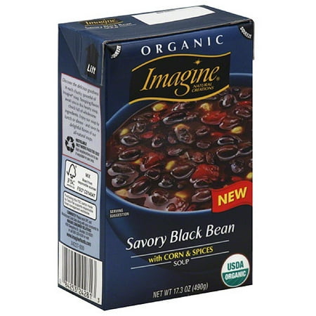 Imagine Organic Savory Black Bean with Corn & Spices Soup, 17.3 oz, (Pack of 12)