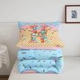 thumbnail image 5 of Manfei Cartoon Pattern Queen Comforter Set,Cute Ice Cream Comforter Sets Queen,Yellow,Pink Reversible,3-Piece,1 Comforter and 2 Pillowcases, 5 of 7
