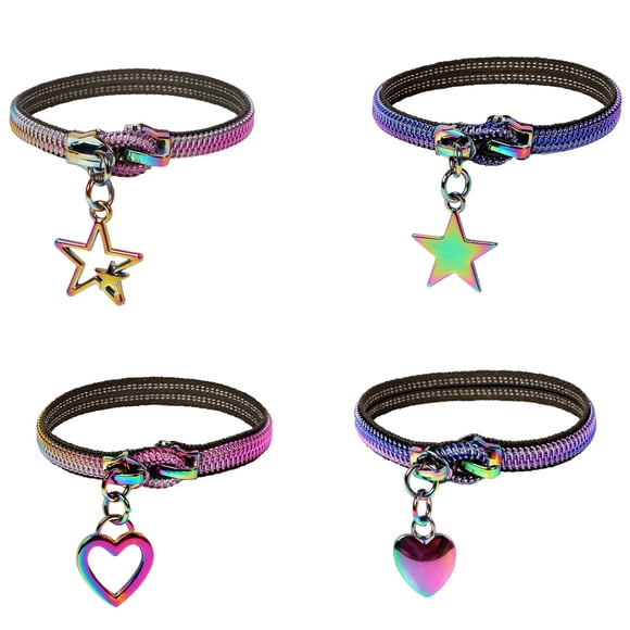Pulsera antiestrés JXM pack de 4, 6 cm, con cremallera – herramienta sensorial