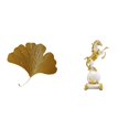 thumbnail image 1 of Esculturas de pared de hojas,Esculturas de pared de hierro forjado con hojas de ginkgo,Escultura de arte de pared con hojas de ginkgo para colgar,Figura de escritorio,Estante con estatua de, 1 of 8
