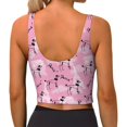 thumbnail image 3 of Lsque Cartoon Poodle Dog Printed Women'S Sports Bra, Compression, Moisture Wicking, High-Impact Sports Bra For Women,Supportive sports bra-X-Large, 3 of 9