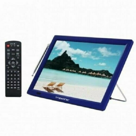 14 in. Portable Rechargeable 1 LED TV with HDMI & Built-in Digital Tuner, Blue