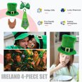 thumbnail image 4 of Wdftyju Disfraz de fiesta - 4 piezas Disfraces del día de San Patricio con sombrero Barba Corbata Pajarita Wdftyju 6nf3pn8gm3cq9re3D03, 4 of 9
