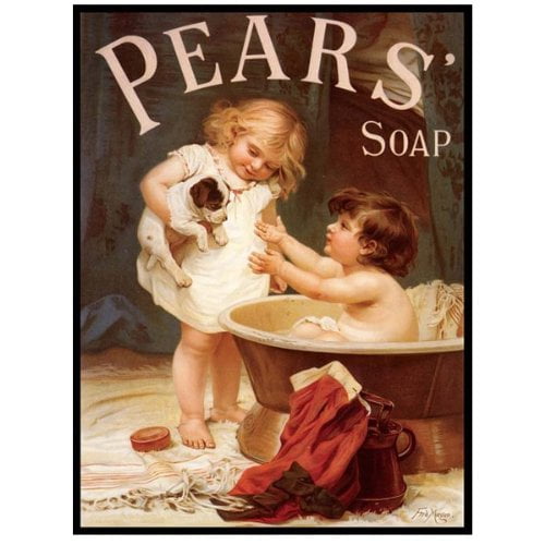 Pears Soap Metal Sign: Soap, Laundry, and Bathroom Decor Wall Accent