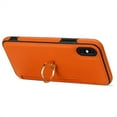 thumbnail image 4 of Nalacover for iPhone X / XS Wallet with Card Holder Slot, 360°Rotation Ring Holder Kickstand Cover for Men Women Protective Premium PU Leather Shockproof Cover For iPhone X / XS, Orange, 4 of 9