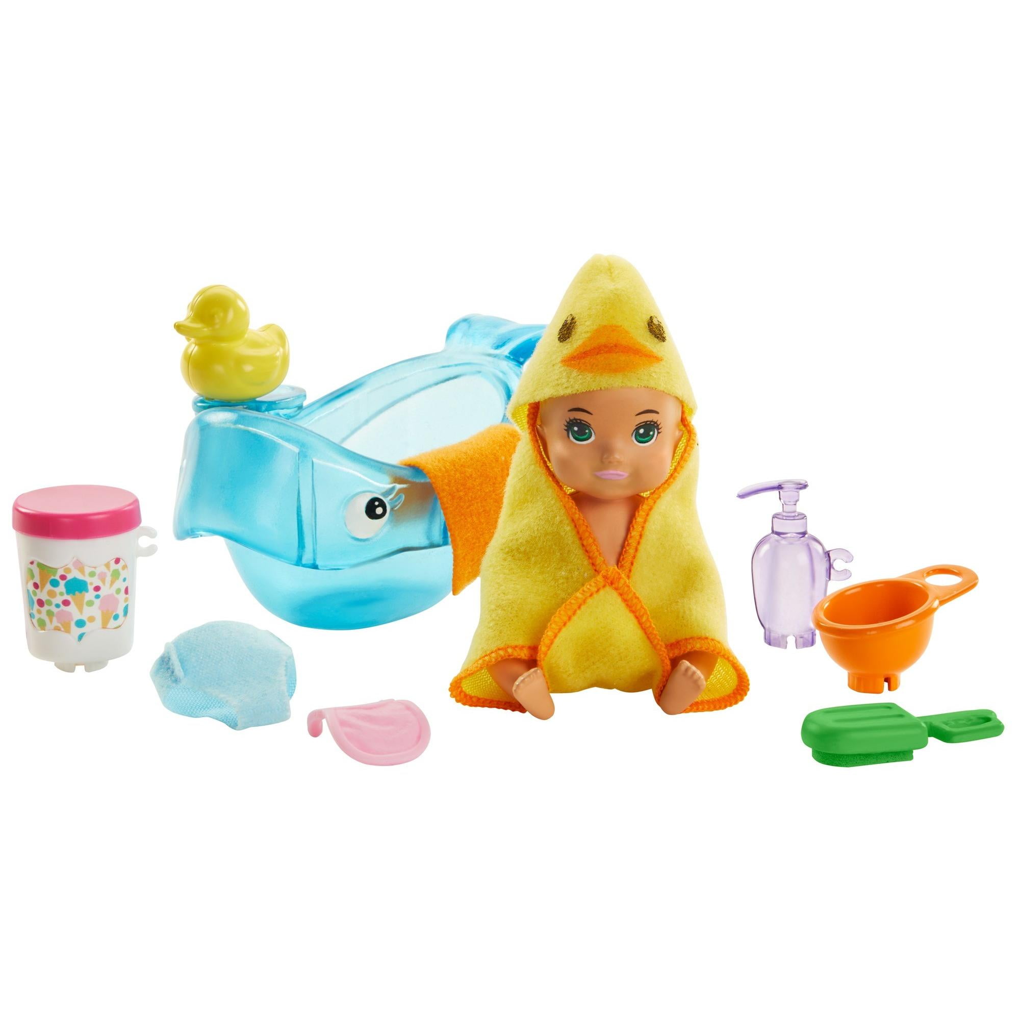 Skipper Babysitters Feeding and Bath-Time Playset With Color-Change Tub and 6 Accessories - Walmart.com