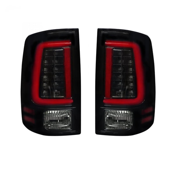 Recon 264336Bk Black Red/Smoke Fiber Optic Led Tail Lights