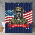 thumbnail image 2 of Happy Father's Day Honoring Veterans Pitbull in Army Uniform Shower Curtain Terrier Dog Lover Waterproof Bathroom Bathtub Curtain - 13007, 2 of 5