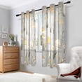 thumbnail image 2 of Yayeee Window Curtains Set of 2 for Living Room Light Filtering 63"x52", Mushrooms Pattern, 2 of 7