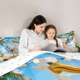 thumbnail image 4 of Feelyou 3D Pelicans Animal Comforter Set 7pcs, Beach Coconut Tree King Bedding Sets, 4 of 8