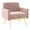 Rose, variante sur Costway Fauteuil d'Appoint Moderne en Velours avec Dossier Capitonné, Pattes en Métal Doré et Patins, Vert