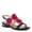 NAVY MULTI, variant on Azura Women's BROIDER Buckle Sandals - Leather Upper, Cushioned Footbed, Adjustable Slingback