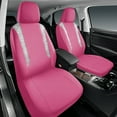 thumbnail image 2 of PIC AUTO Car Seat Covers - Sparkly Hot Pink Leather with Bling Glitter, Full Set, Waterproof, Airbag Compatible, Universal Fit, 2 of 8