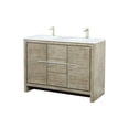 thumbnail image 2 of Lafarre 48 in W Rustic Acacia Double Vanity, Cultured Marble Top & Faucet Set, 2 of 6