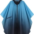 thumbnail image 1 of Hooded Rain Poncho - Zippered Design - Gradient Color - Portable & Stylish, 1 of 7