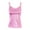 Hot Pink, variant on Women's Shimmer Camisole Tops Holographic Shiny Metallic Crop Tank Top Wet Look Rave Party Clubwear Silver L