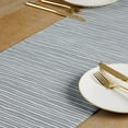 thumbnail image 5 of Mainstays Linework Drill Weave Table Runner, Grey, 14"W x 72"L , 1 Piece, 5 of 5