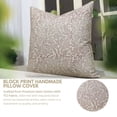 thumbnail image 2 of Fabdivine Satin Cotton Block Print 14"X36" Decorative Throw Cover, Mahroon, 2 of 4