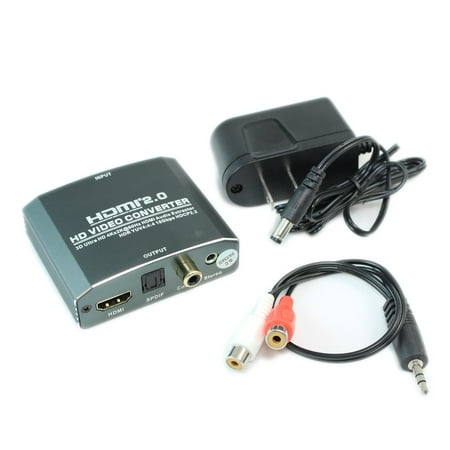My Cable Mart HDMI 1 Input/3.5mm/Coax/Toslink 1 Output Analog to Digital Male to 2 RCA Adapter Cable