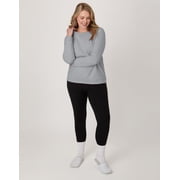 Hanes EcoSmart Women's Fleece Sweatshirt, V-Notch Light Steel XL