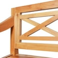 thumbnail image 3 of vidaXL Batavia Bench 123 cm Solid Mahogany Wood Light Brown, 3 of 4