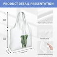 thumbnail image 4 of XMXT Canvas Tote Bag for Women, Cartoon Walking Elephant Large Reusable Shopping Bags, White, 4 of 7