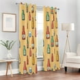 thumbnail image 6 of Blackout Curtains Window Curtain for Bedroom Living Room 1 Panel 82"x52" Colorful Beer Bottle, 6 of 8