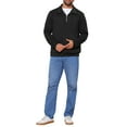 thumbnail image 2 of INSPIRE CHIC Men's Quarter Zip Long Sleeve Knitted Geometric Patterns Pullover Sweatshirt XL Black, 2 of 5