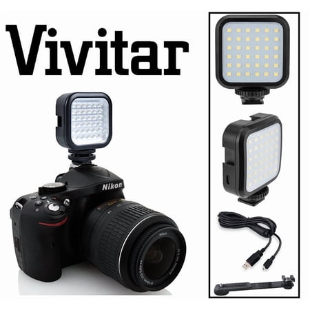 LED Light With 2 Battery+Charger for Sony Alpha A5000 A5100 ILCE-5000 ILCE-5100