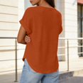 thumbnail image 4 of MeetoTime Gradient Short Sleeve Tops for Women Elegant Asymmetrical Neck T Shirts Summer Soft Lightweight Tees, 4 of 7