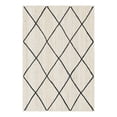 thumbnail image 2 of Unique Loom Braided Jute Collection Area Rug - Trellis (4' 1" x 6' 1" Rectangle Ivory and Black/Black), 2 of 6