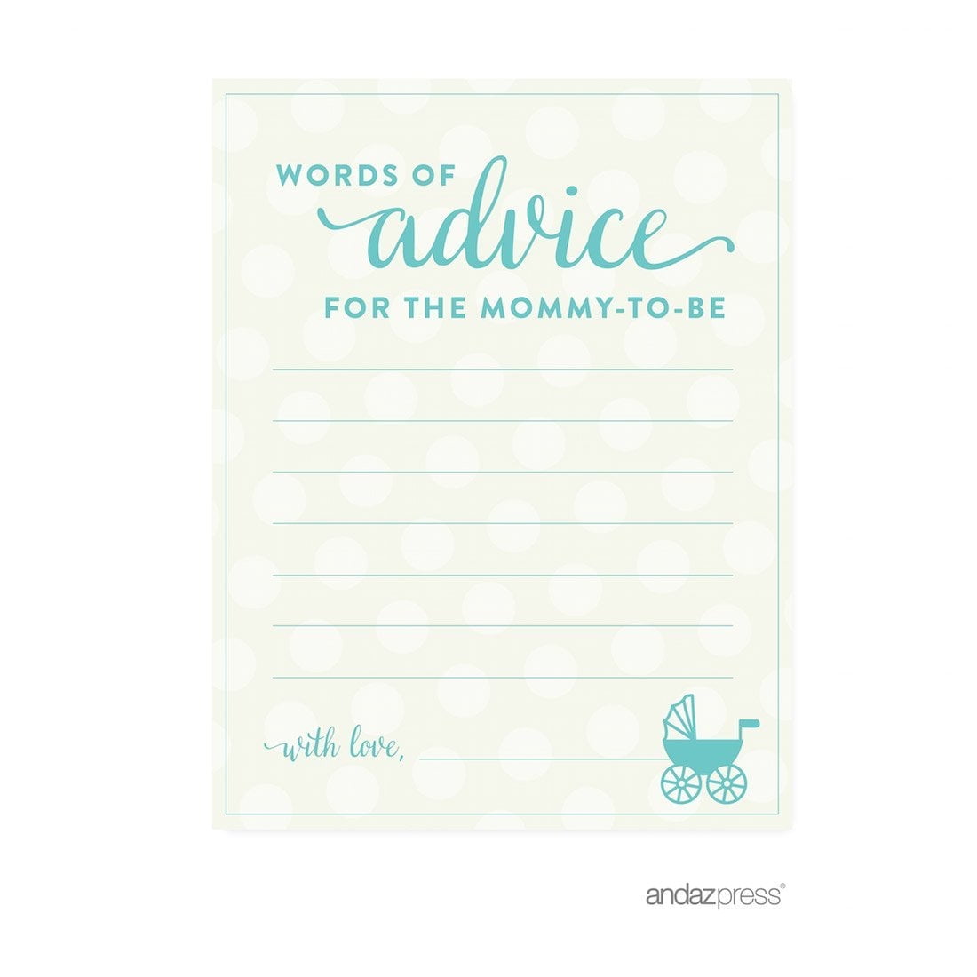 Koyal Wholesale Advice Cards Diamond Blue Baby & Co. Baby Shower Game, 20-Pack