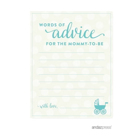 Koyal Wholesale Advice Cards Diamond Blue Baby & Co. Baby Shower Game, 20-Pack