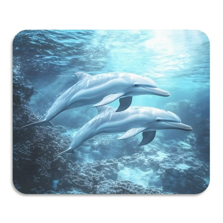 

ALAZA Dish Drying Mat for Kitchen Two Dolphins Counter Absorbent Draining Pad 23.6 x19.7