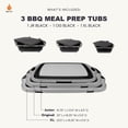 thumbnail image 2 of Set Prep Tub Drip EZ para barbacoa plegable con tabla de cortar, 3 unidades, color negro, 2 of 7