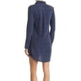 thumbnail image 2 of Faherty Women's Indigo Plaid Lighthouse Shirt Dress Size Medium, 2 of 4