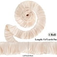 thumbnail image 2 of 1set 5M Double Layer Polyester Pleated Lace Ribbon Satin Lace Trim Linen 2 inch(50mm), 2 of 9