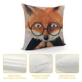 thumbnail image 4 of Orinice Fox Glasses Beatrix Potter Graphic Decorative Cushion Throw Pillow Cover, High-Quality Cotton Linen Pillow Case for Home Couch Living Room Bed Sofa, 1PC 22x22in, 4 of 5