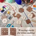 thumbnail image 5 of 24pcs Wooden Tablet Weaving Cards 2.4x2.4 Inch, Square Loom Weaving Tools for Handmade Craft Supplies, 5 of 5