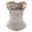 Beige, variant on Grebrafan Corset With Straps Cosplay Masquerade Bustier Top Red XL