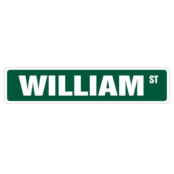 SignMission SS-624-William 24 in. William Street Childrens Name Room Sign