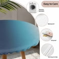 thumbnail image 3 of Blue Teal Grey Ombre Round Tablecloth for 36-44 Inch Tables,Fitted Table Cover with Elastic Edge,Farmhouse Gradient Minimalist Waterproof Outdoor Table Cloth Protector for Patio Garden Dinner Picnic, 3 of 9