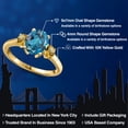 thumbnail image 2 of Gem Stone King 10K Yellow Gold London Blue Topaz and Yellow Citrine Engagement Ring for Women | 2.76 Cttw | Oval 9X7MM | Gemstone November Birthstone | Size 8, 2 of 6