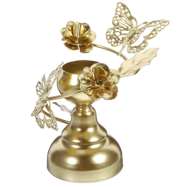 KAKOWELY Candelabro vintage de hierro fundido, portavelas decorativo, candelabro cónico para cenas con velas