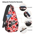 thumbnail image 4 of ZNDUO Sling Bag, Men Shoulder Backpack Small Cross Body Chest Sling Backpack-Red Polka Dots Seamless Pattern, 4 of 8