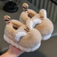 thumbnail image 3 of FUZHIQ Toddler Slippers Girl Size 6 Girls Winter Warm Slippers Cozy Indoor Outdoor Soft Lined Booties With Heel Cover for Kids Soft Rabbit Warm Shoes for 12-18 Months, 3 of 6