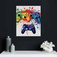 thumbnail image 4 of ARISTURING Watercolor Gamers Canvas Wall Art Video Game Canvas Print Game Controllers Canvas Painting Game Room Wall Decor Framed Best Gamer Gifts, 4 of 4