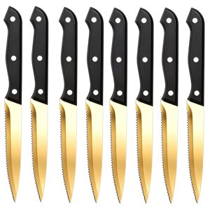 Akatsuki Steak Knife Set of 8 Serrated Steak Knife Kitchen Steak Knives Steak Knives Dishwasher Safe Stainless Steel Kitchen Cutlery Knives