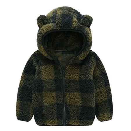

Xinhuaya Toddlers Boy Girl Thick Hoods Snowsuit Kids Baby Fleece Jacket Warm Outwear Coat 1-6 Years